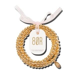 8 Other Reasons Gold Plated Beaded Bracelet Set